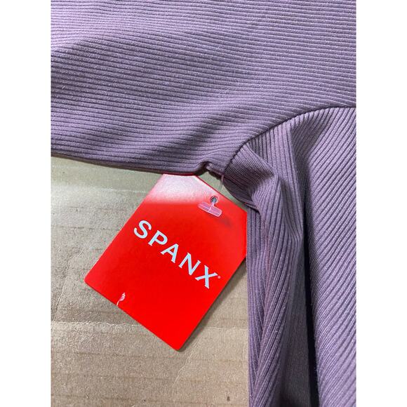 NWT SPANX BODYSUIT BROWN MINIMALIST ELEVATED BASICS STRETCHY CASUAL PREPPY - Picture 3 of 12